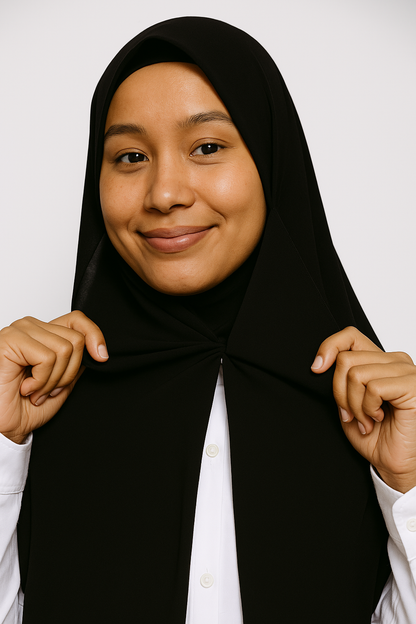 Solvani. Instant Chiffon Hijab | Built-in Magnets